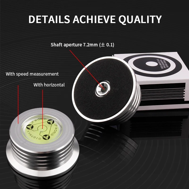 YYAUDIO 50Hz Alloy LP Vinyl Record Player Disc Turntable Stabilizer Level Aluminum Weight Clamp High Quality Music Player