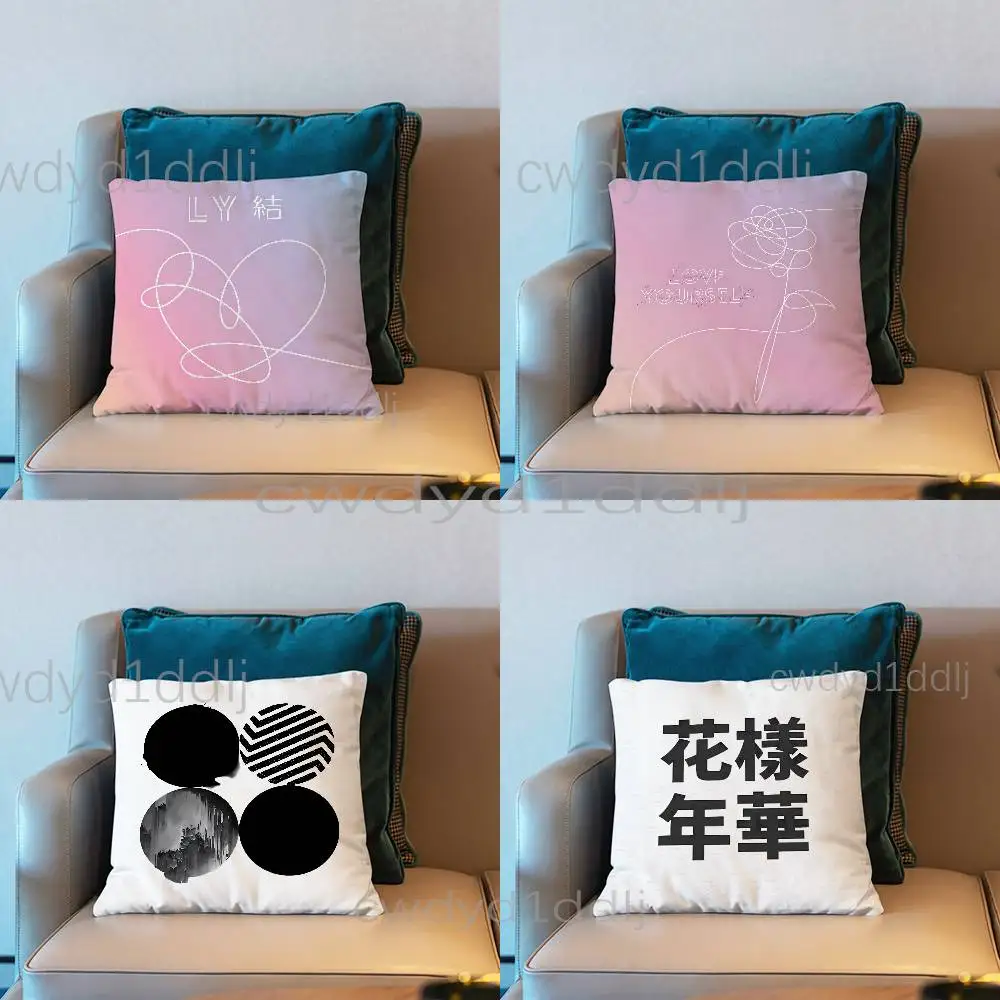 

L-Love Yourself Young Forever Cushion Cover Pillow Cover Decor Pillowcase Printed Cushion Case For Couch