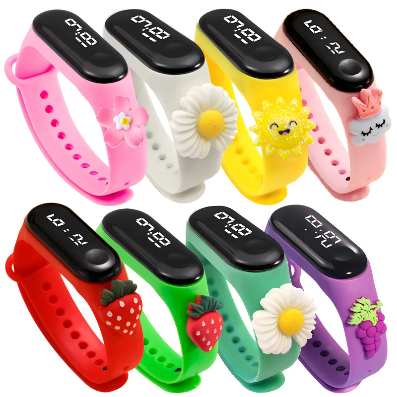 Children LED Digital Watch Casual Fashion Sport Girls Bracelet Boys Watches Electronic Silicone Smart Touch Wrist Watch for Kids