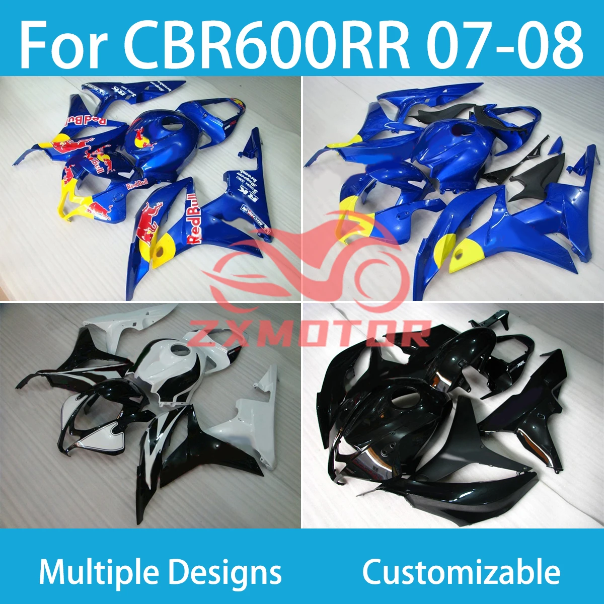

Обтекатели мотоцикла для Honda CBR600RR 2007 2008, литой под давлением комплект обтекателей кузова CBR 600RR 07 08