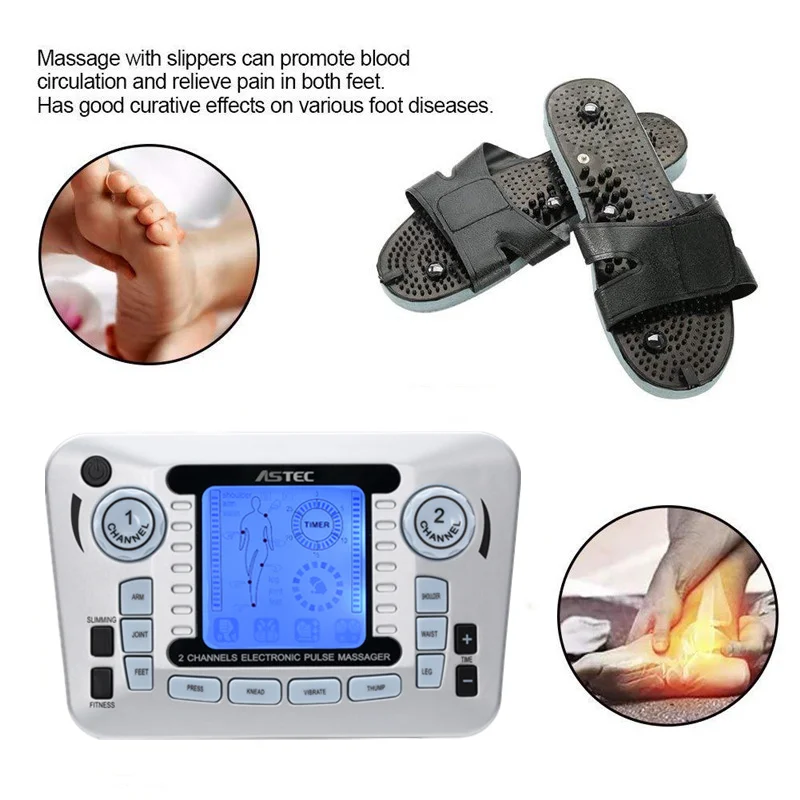 

Tens Massager EMS Dual-Output Muscle Stimulator Acupuncture Pulse Physiotherapy Machine Fat Burner Relaxation Treatments Tool