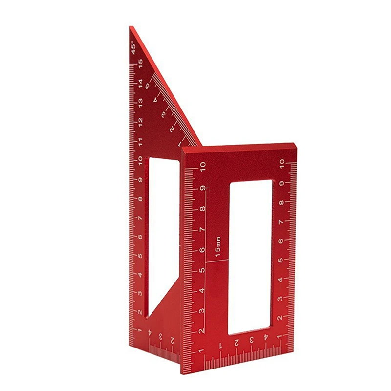 Woodworking Ruler Angle Ruler 45 90 Degree Aluminum Alloy Accurate Woodworking Square Angle Ruler Marking Gauge Carpenter Tool