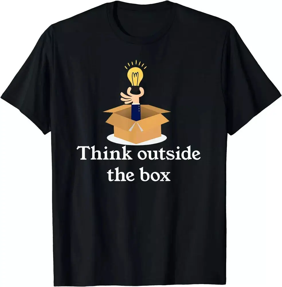 Hot Sale!!! Funny Lamp Think Outside The Box Unisex Gift T-Shirt Anime Pattern Y2K Summer Brand