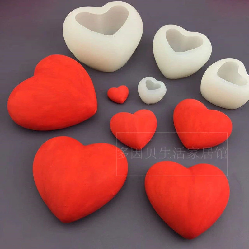 

Heart Shaped Silicone Molds Candy Chocolate Jello Ice Diy Homemade Treats Decor Pudding Soap Mould Baking Tool Valentine Gift