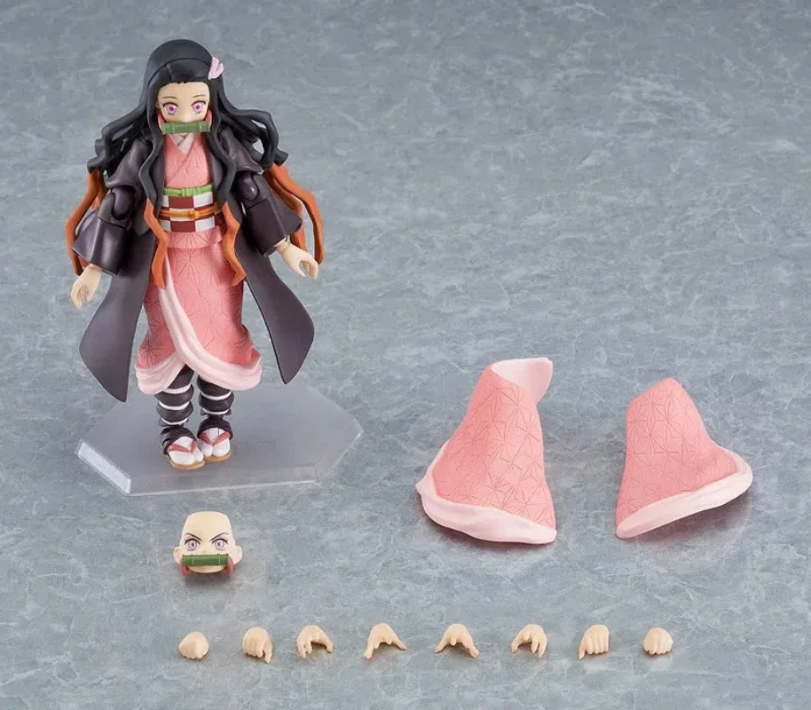 Anime Demon Slayer Nezuko postura de combate figura de acción piezas reemplazables modelo de PVC decoración de escritorio muñeca juguete recoger regalos