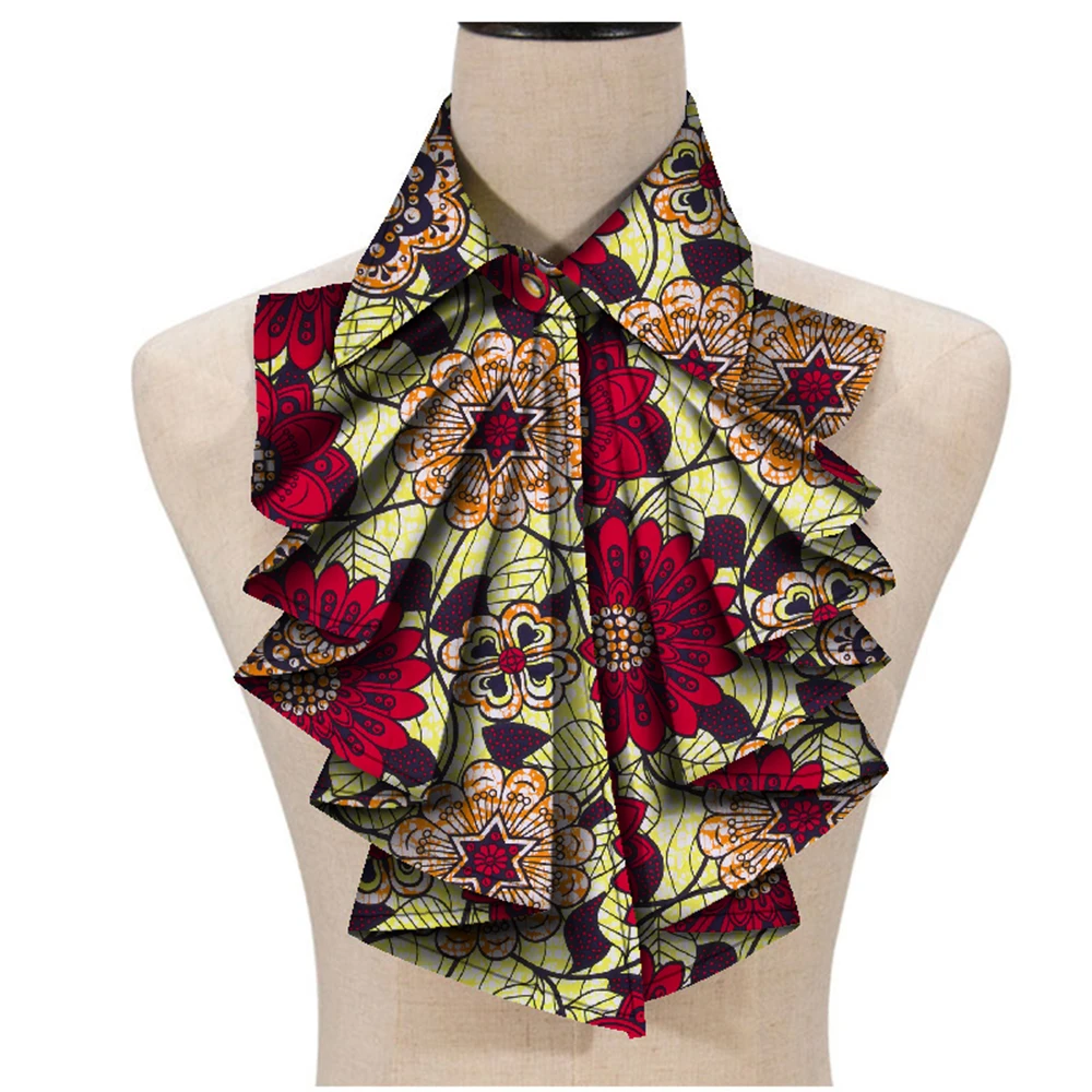 Kadınlar için yeni moda afrika baskı Ankara kravat üçgen Ankara kumaş Cravat afrika kravat WYA027