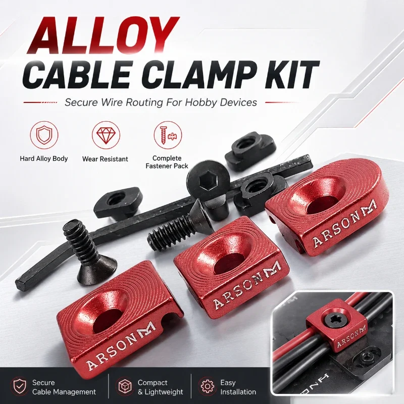 Solid Alloy Wiring Fixing Block Textured Surface Multiple Color Options Hobby DIY Equipment Upgrade Hardware