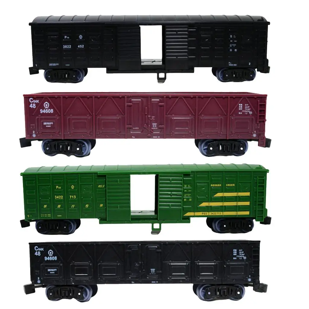 1:87 Simulation Track Freight Cars Wagon Model for Electric Toy Vehicle Model