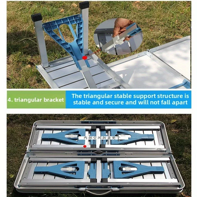 Foldable Table with Chairs for Outdoor Use Camping BBQ Picnic Portable Compact Design No Assembly Required Durable and Sturdy image 5