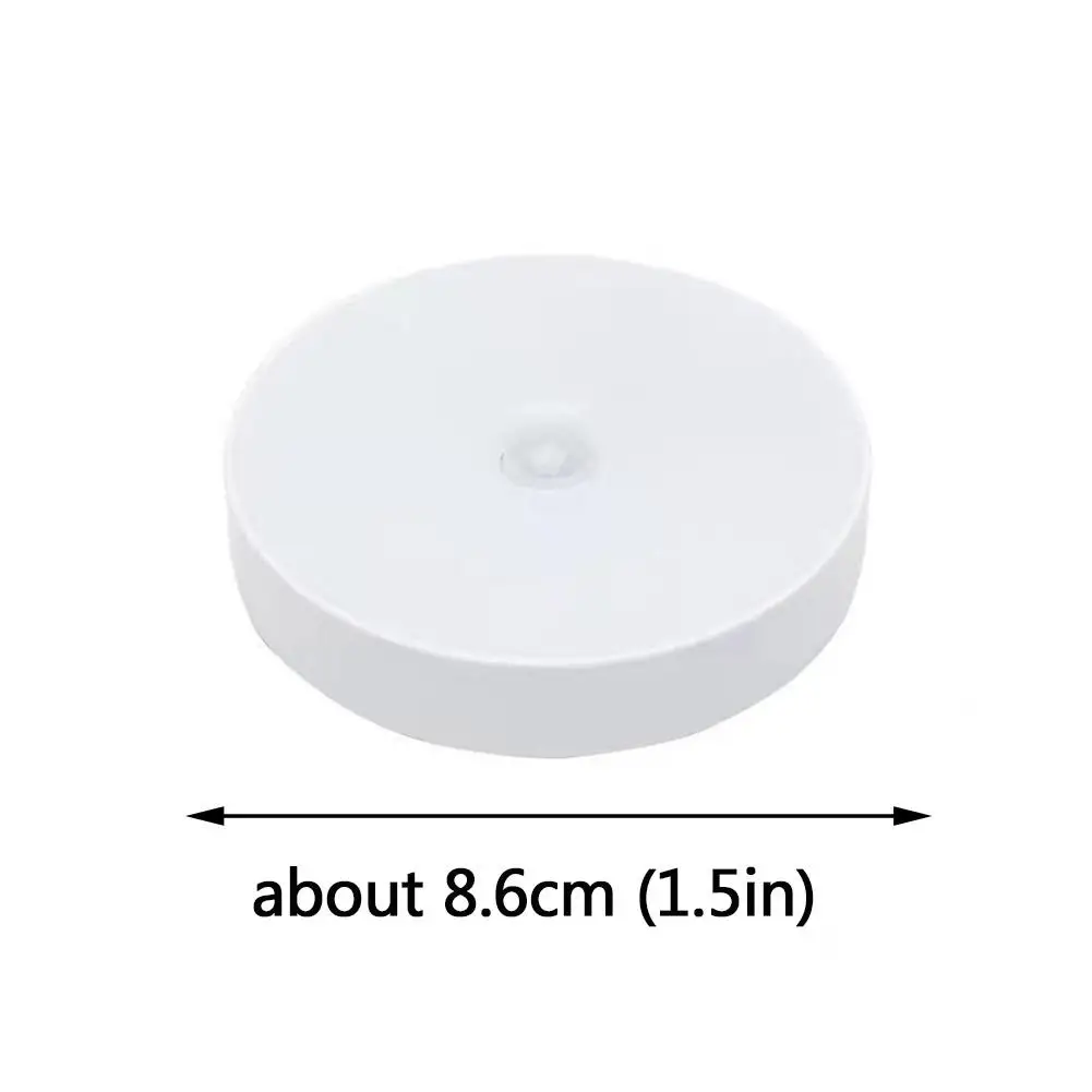 Mini LED Touch Sensor Night Lights USB Rechargeable Bedroom Kitchen Magnetic Base Wall Light Round Portable Dimming Night Lamp