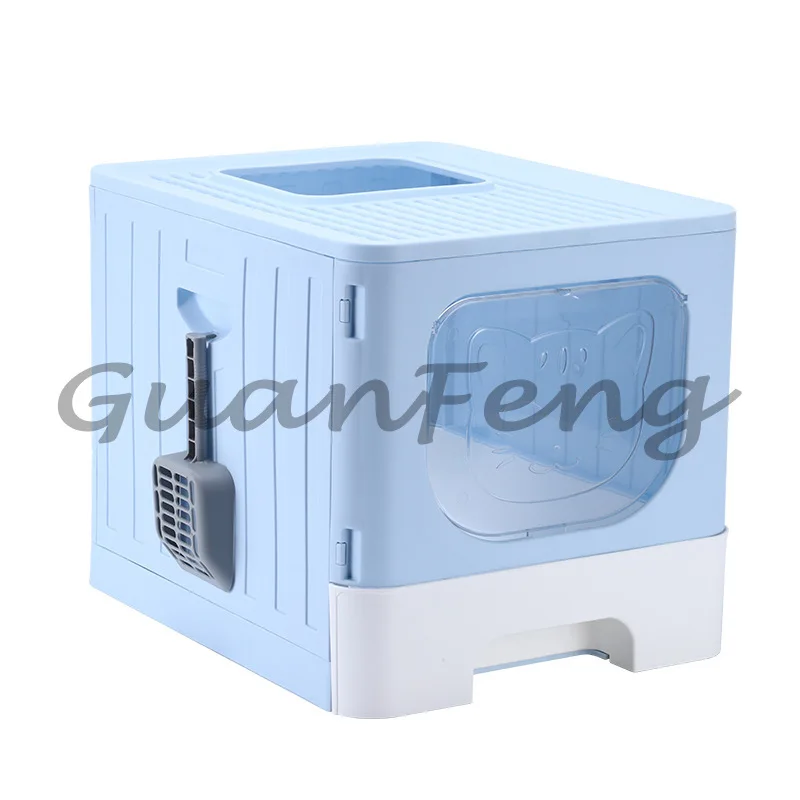 Cat litter box Fully enclosed drawer type oversized anti-splash and stinky cat litter box Cat toilet