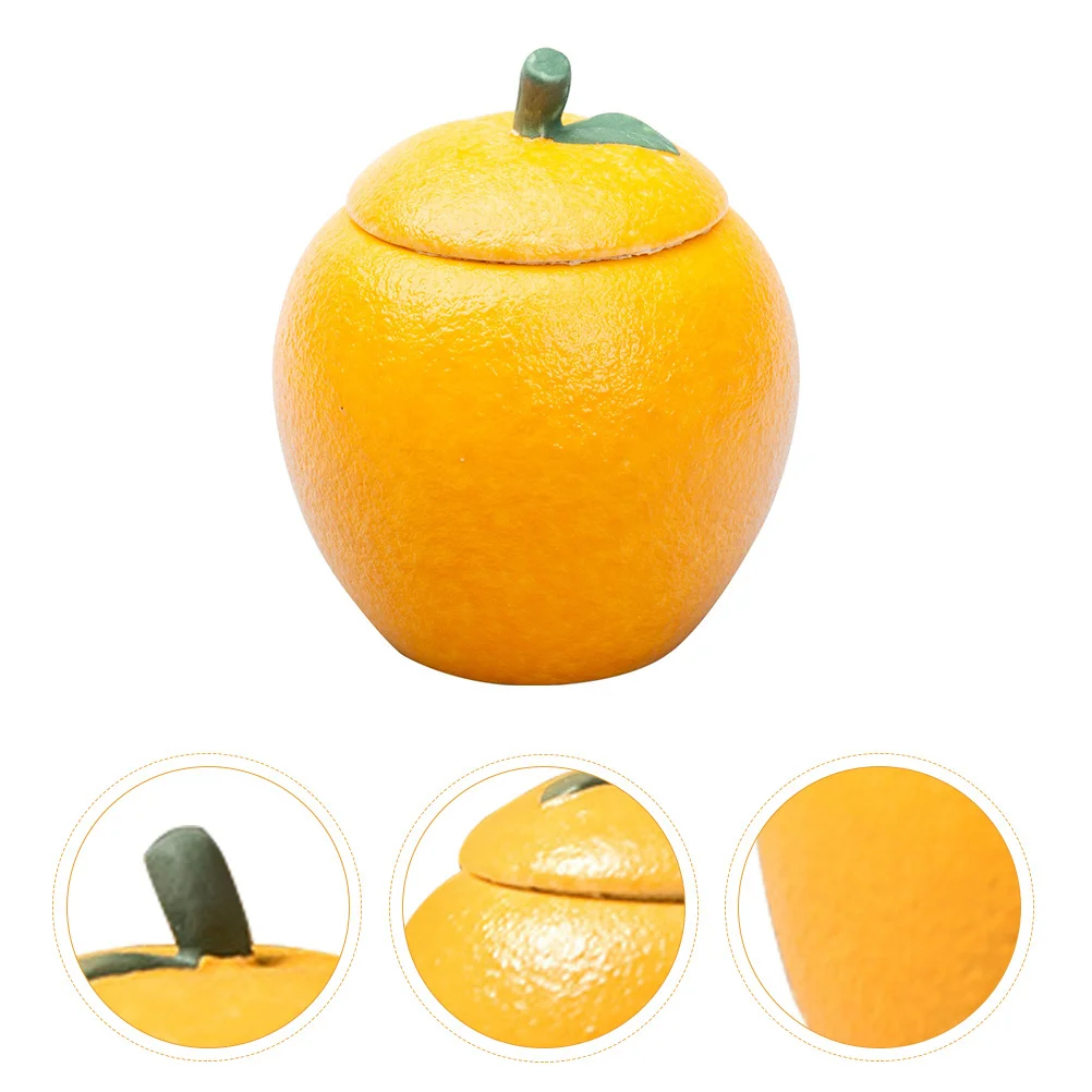 

Orange Shaped Ceramic Tea Container Sealing Tea Canister for Coffee Beans Nuts Decorative Storage Jar Coffee Bean Holder