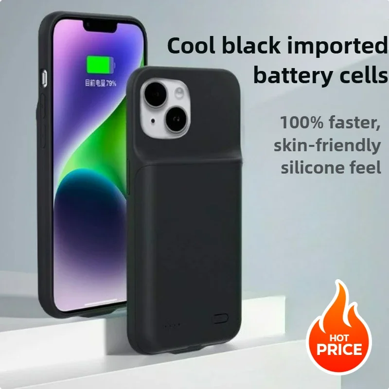 

smart Battery Case for iPhone 14 13 12 11 Pro Max iPhone XS Max XR 5 6 7 8 Plus SE2 3 Portable Power Bank Charging Charger Cover
