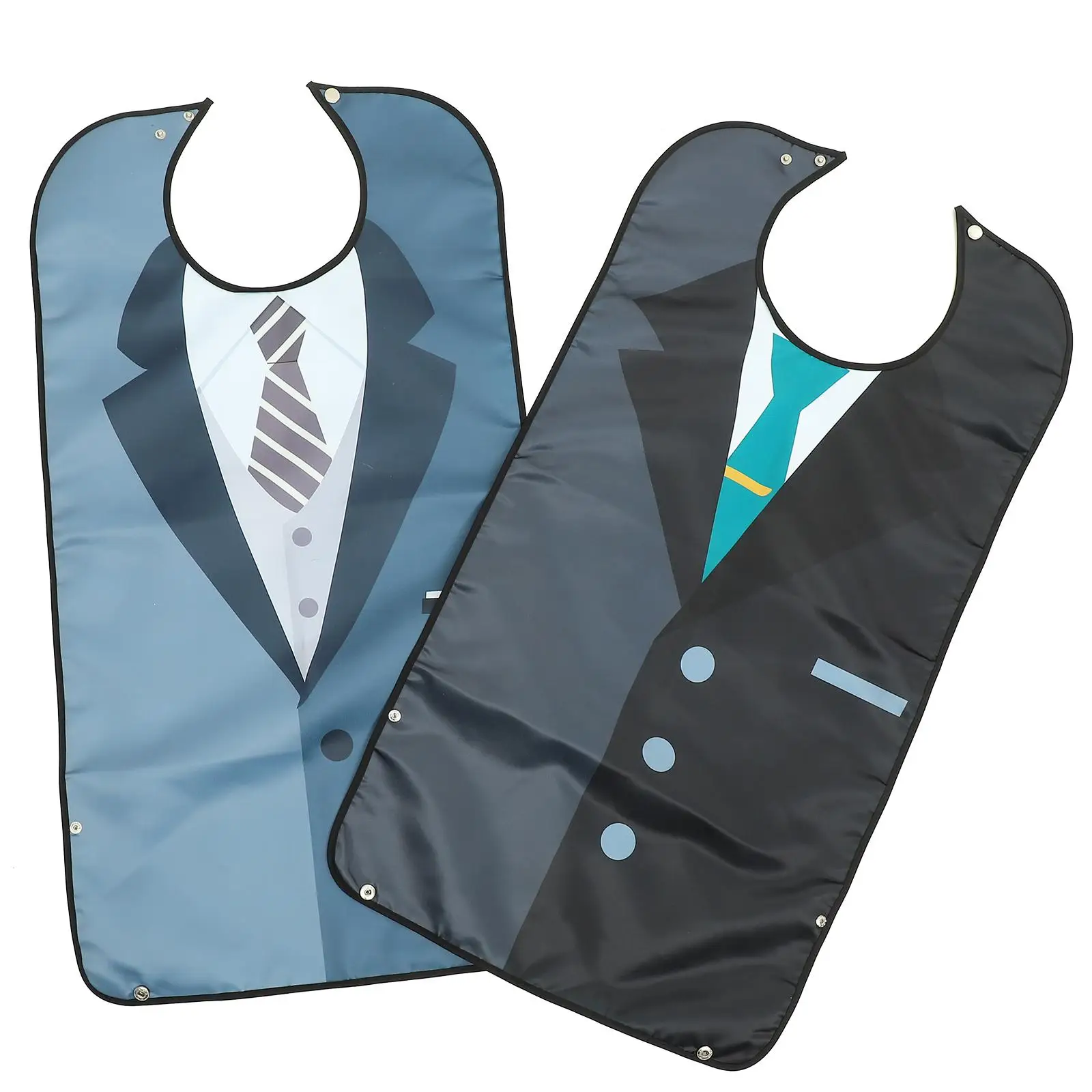 2 Pcs Adult Bib Clothing Protector Meal Aldult Elder Eating Apron Polyester Waterproof Aprons Man