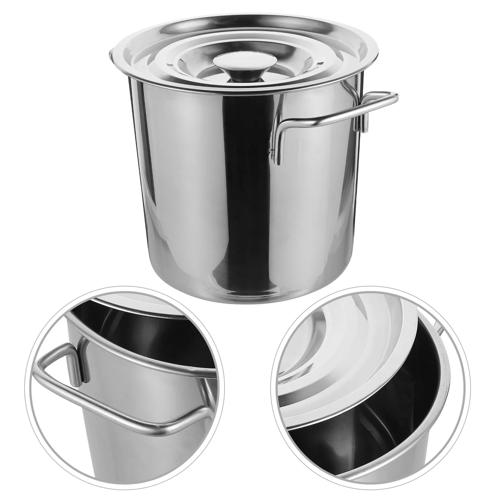 

Large Stainless Steel Soup Bucket 20L Heavy Duty Stockpot For Seafood Boil Crawfish Cooking Stew Pot Kitchen Cooking Container