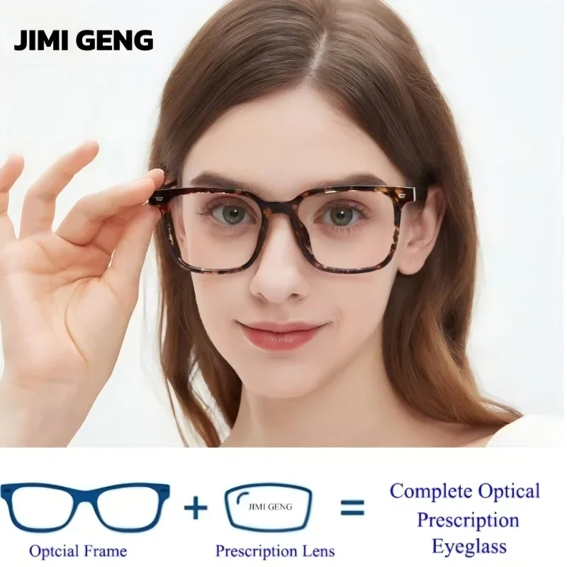 New Fashion Women's Square Glasses Comfortable Premium Glasses Customized Degree Progressive Prescription Glasses
