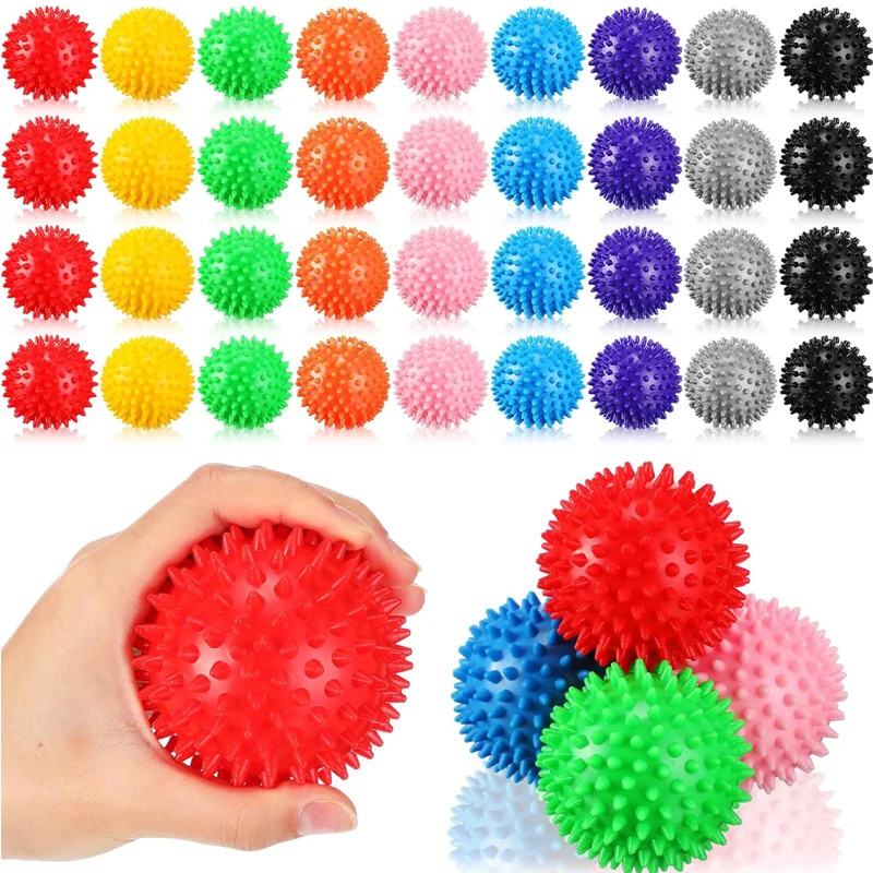 Spiky Massage Ball para Acupressão e Reflexologia do Tecido Profundo, Terapia Sensorial, Stress Reliever, Autismo, Brinquedos Sensoriais, 2pcs