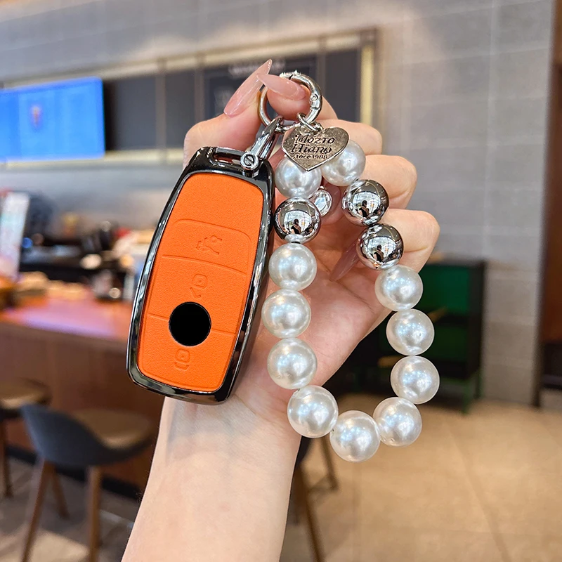 مناسب لحافظة مفاتيح مرسيدس بنز فئة C E A B S GLE GLA GLB GLC GLS AMG W176 177 203 204 205 211 غطاء مفتاح سلسلة مفاتيح