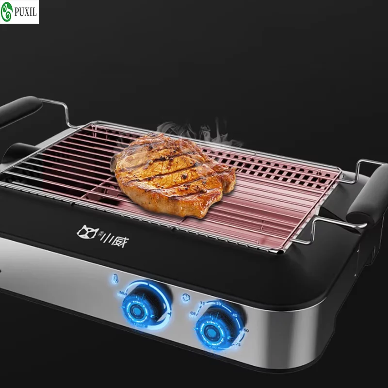 

Автоматический вращающийся электрический гриль, домашняя машина для барбекю, многофункциональная подставка для гриля, противень для выпечки, гриль с шампурами, домашний мангал.