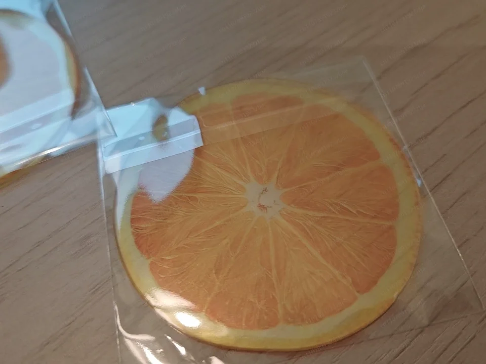 Picture 3: Orange bookmark, acrylic high-quality sense, transparent cute, exquisite, reading mark card
