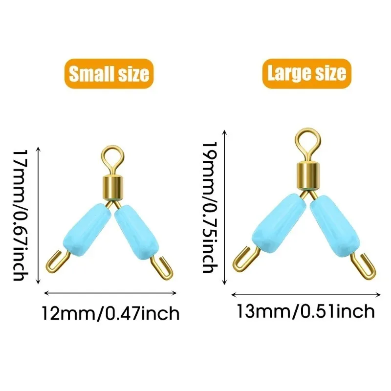 Double Hooks Contactor Device Subline Anti-winding Bifurcation Separator Splitter Space Bean Fishing Line Swivel Tying Tool