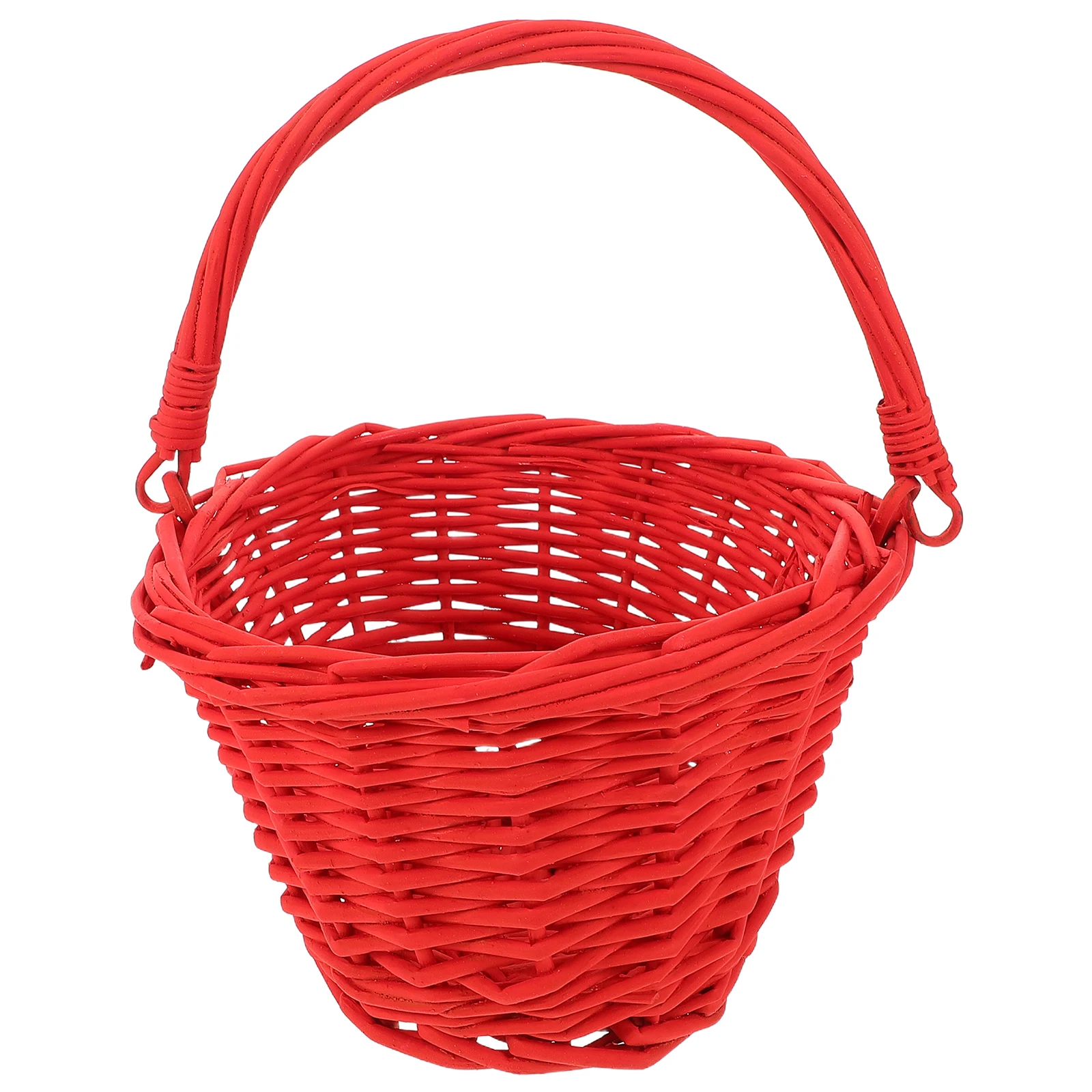 

Woven Rattan Basket with Handle Multi-Use Fruit Vegetable Snack Storage Kitchen Pantry Organization Garden Picnic Use