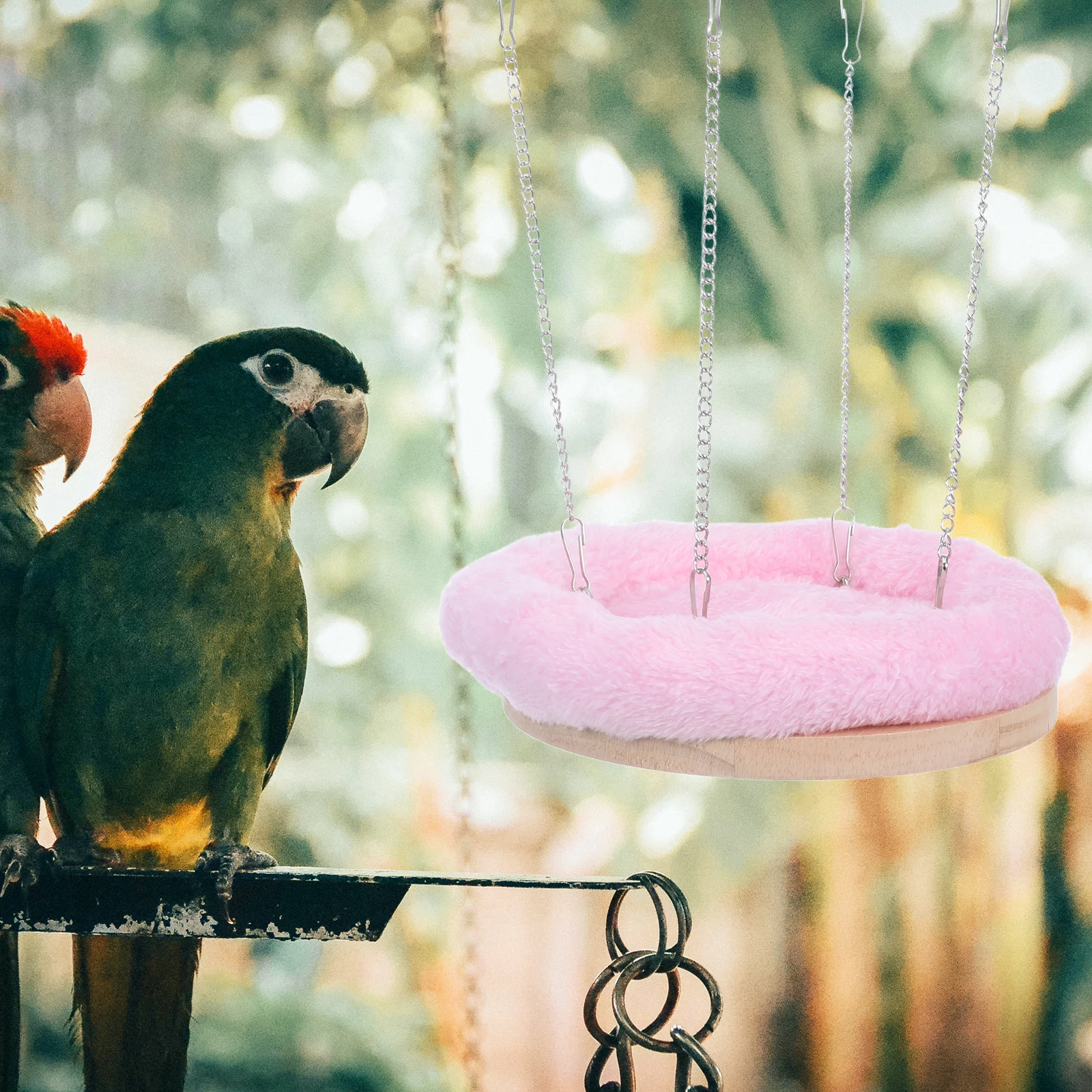 

Parrot Nest Hammock Bird Bed Hanging Parakeet Warm Conure Beds Winter Cozy Soft Comfortable Interior Excellent Wood Cotton