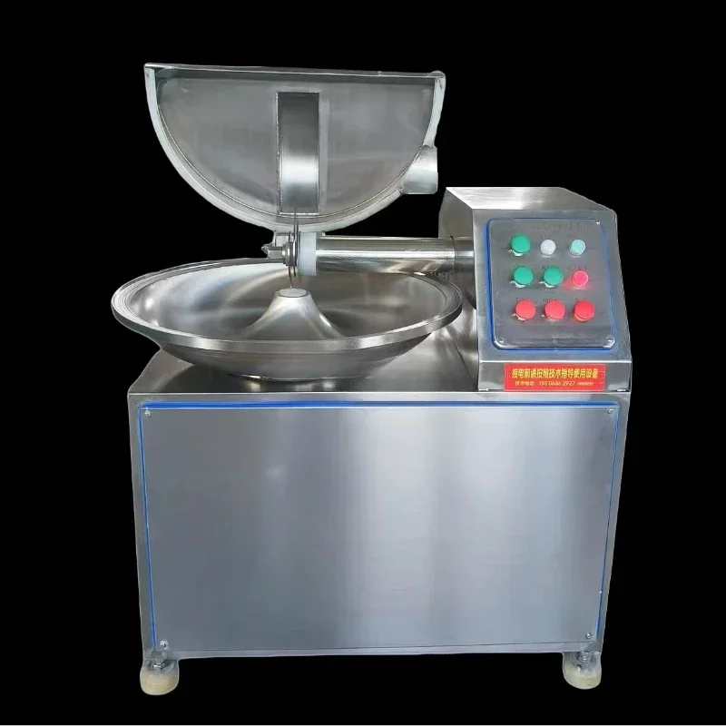 Commercial frozen meat bowl cutting machine sausage stuffing chopper process equipment