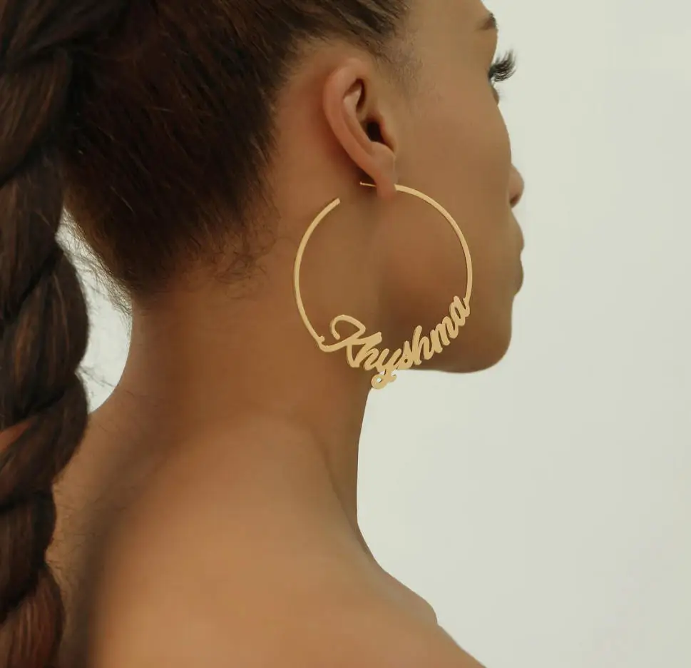 Customized letter earrings Exquisite letter pendant earrings Simple daily letter accessories Birthday gift for girlfriends