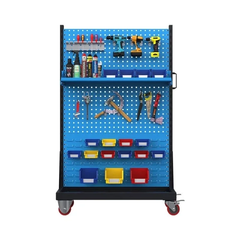 Ermai tool rack workshop repair parts hook square hole hole plate rack single-sided three-layer movement