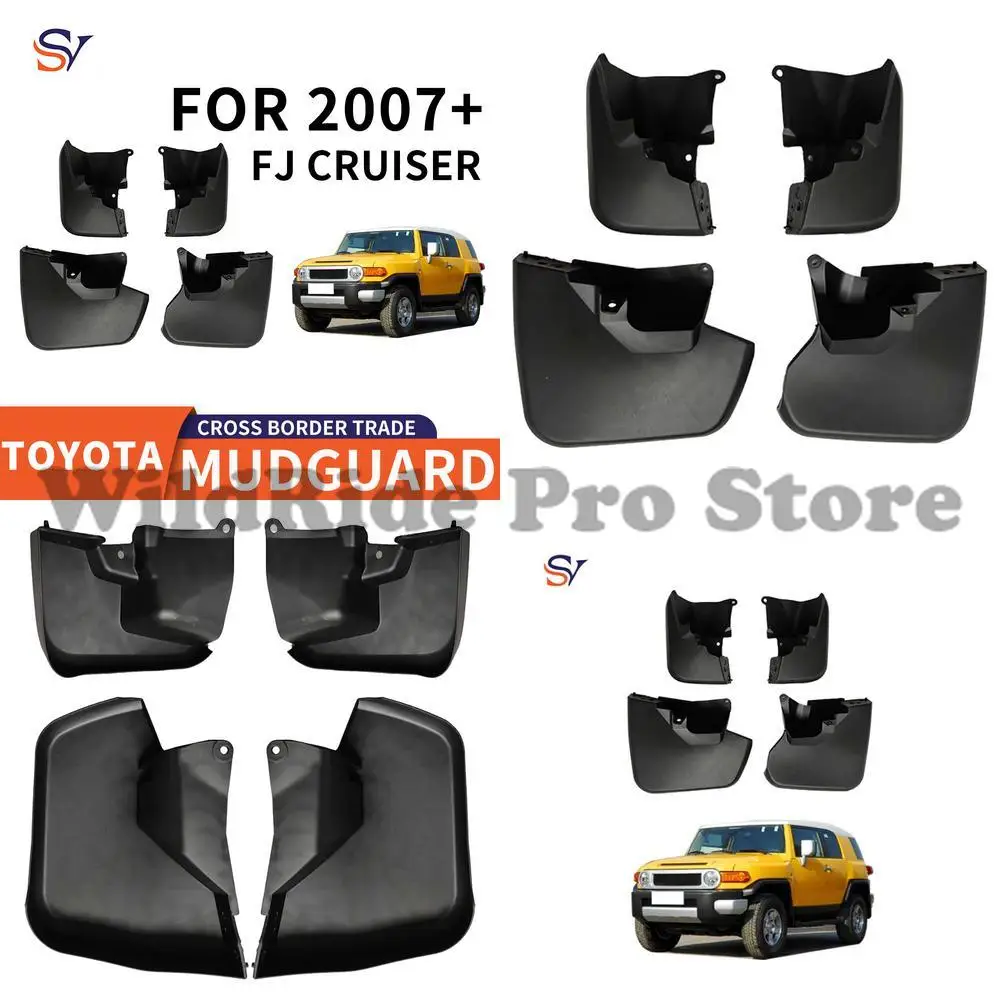 

Front & Rear Easy Installation Protection Fender Flares for 2007+ Toyota FJ Cruiser PP Soft Rubber Tire Mud Guards