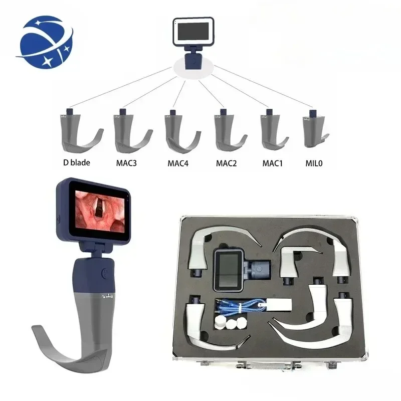 YYHCVideo Laryngoscope with 6 Stainless Steel Blades, Retail blades and guide wires, Purchase in any combination