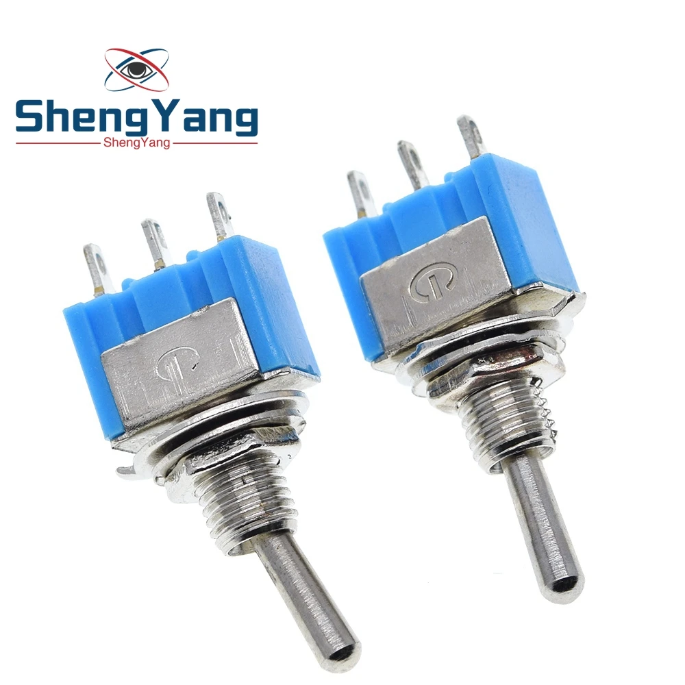 10Pcs DIY Toggle Switch ON-OFF-ON / ON-OFF 3Pin 3 Position Latching MTS-103 MTS-102 AC 125V/6A 250V/3A Power Button Switch Car