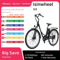 isinwheel U2 adult electric Cruiser bike 350W motor 36V 13Ah battery city commuter electric bike 26 inch tire city electric bike