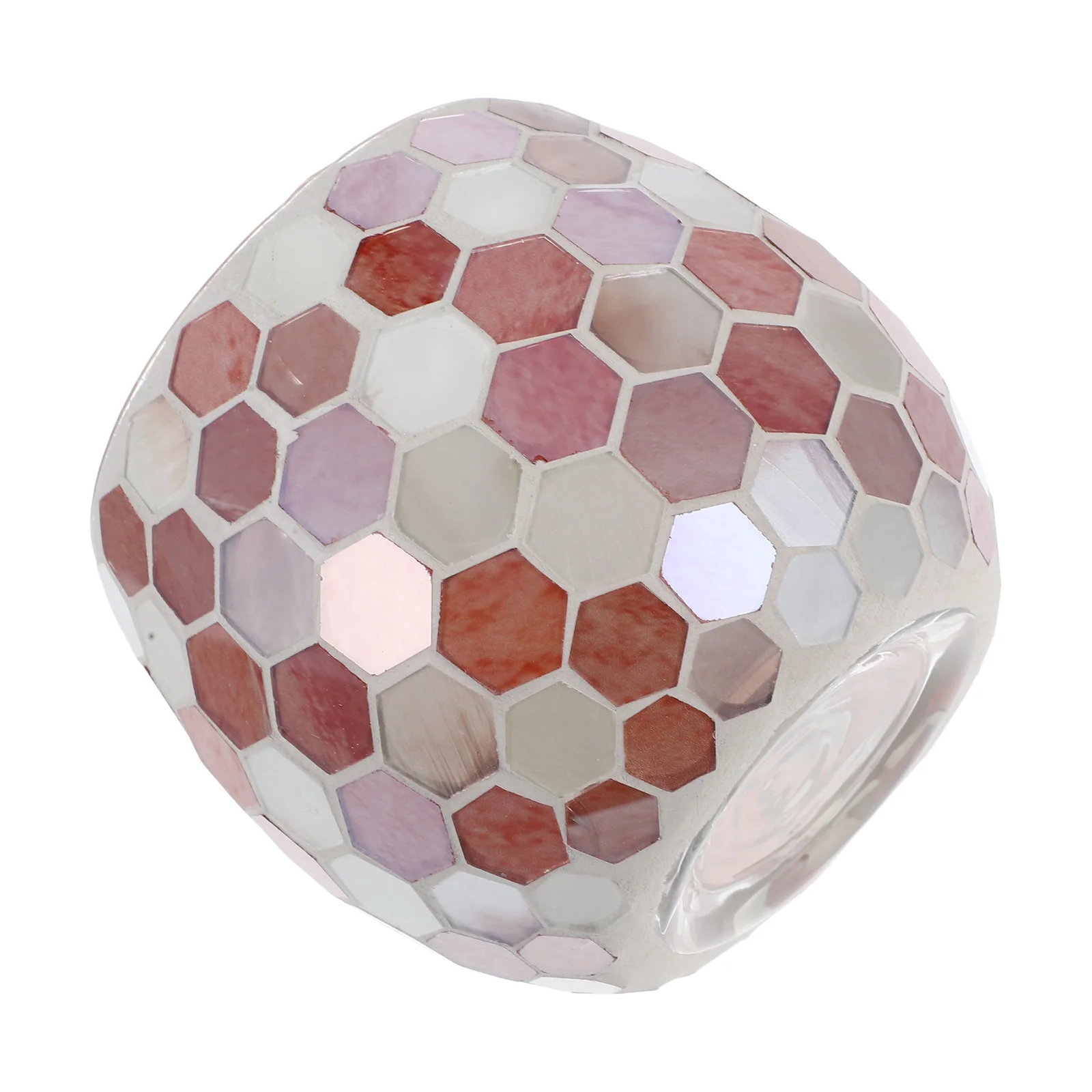 

Glass Mosaic Shell Candleholder Decorative Candlestick for Bedroom Living Room Office Tabletop Glass Candlestick