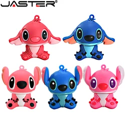 JASTER Cute Mini USB Flash Drives 64GB Cartoon Blue Flash Memory Stick 32GB Pen Drive Pink External Storage 16GB Free Key Chain