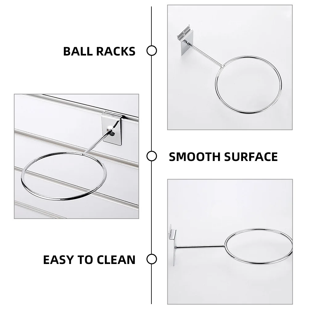 

3pcs Basketball Rack Wall Mount Heavy Duty Ball Holder For Garage Garden Kitchen Storage Display Sports Balls Stand