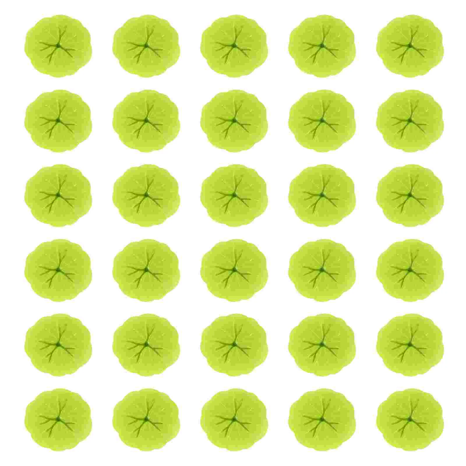 40 Pcs Leaves Simulated Small Lotus Leaf Child Plant Ponds Plastic Pad Water Lily Pads