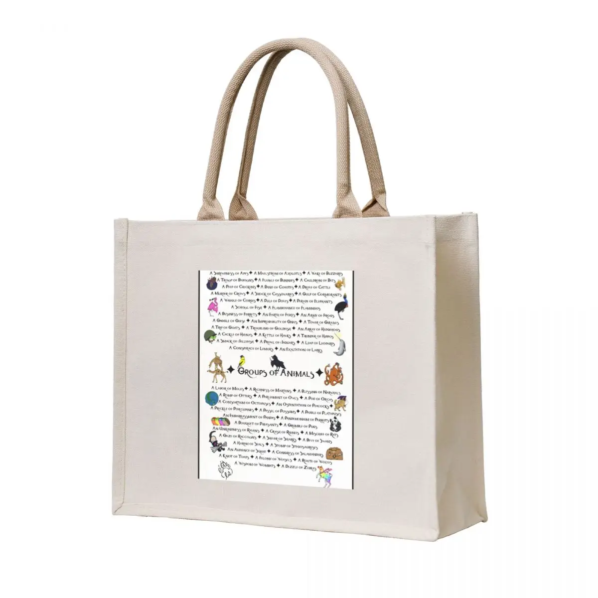 

Groups of Animals Tote Bag shopping bag sac pour femme Gift bag reusable shopping