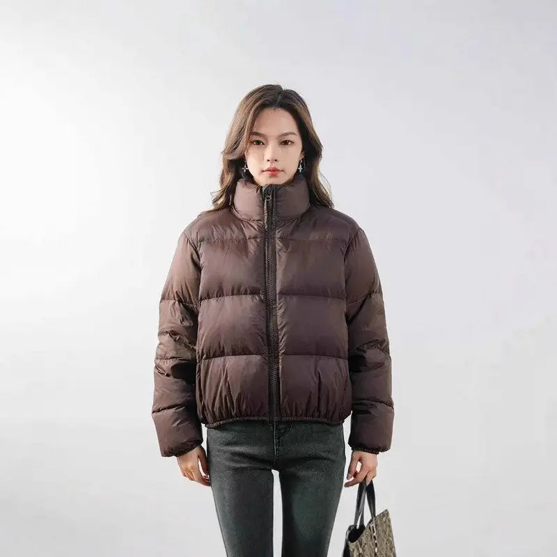 Modny płaszcz damski z bawełny, luźny krój, zimowy, nowy, stylizowany na kurtkę, z zamkiem błyskawicznym, długi płaszcz.