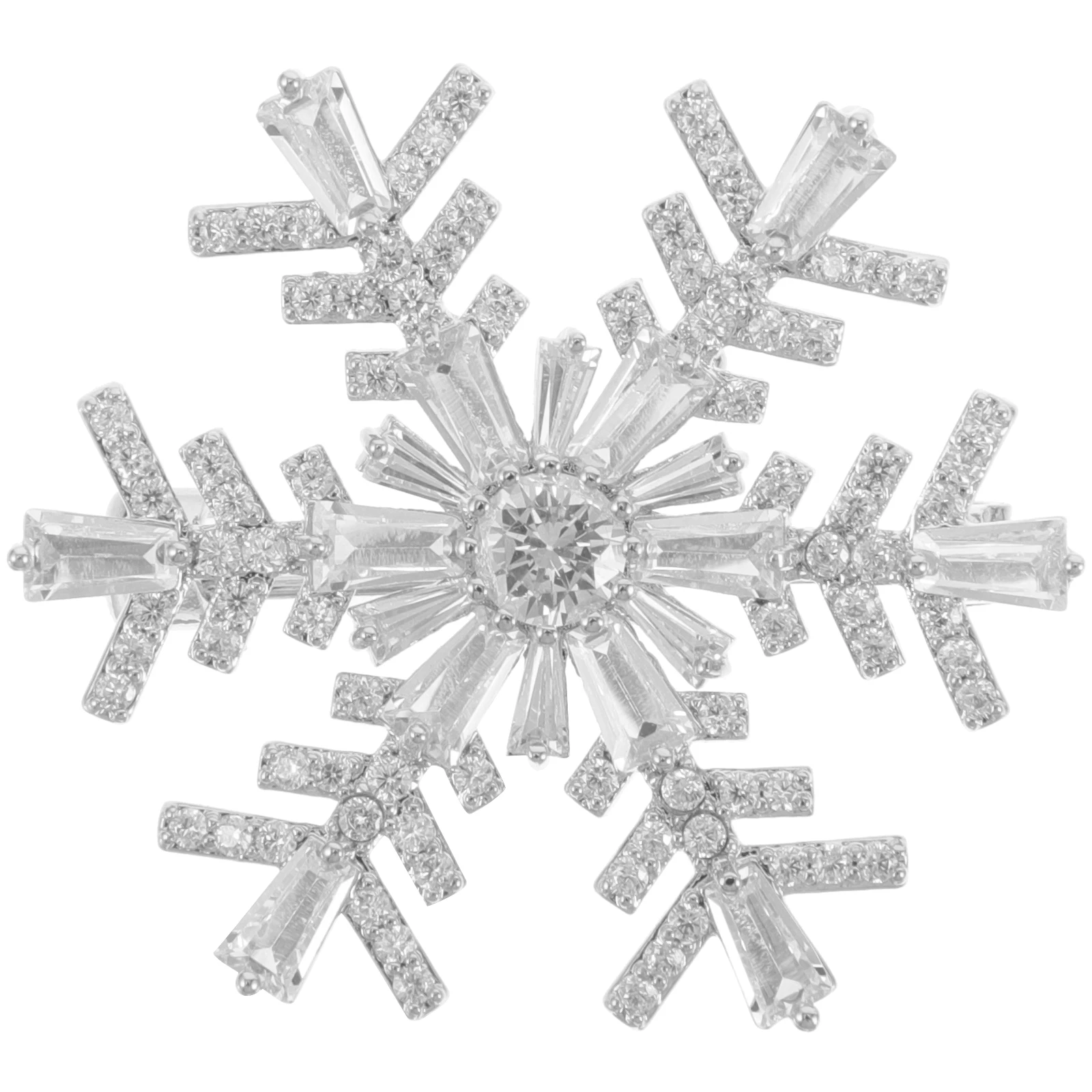 

Snowflake Brooch Clothes Pin for Outerwear Bouquet Christmas Accessories Coat Holiday Pins Birthday Women AAA Zircon and