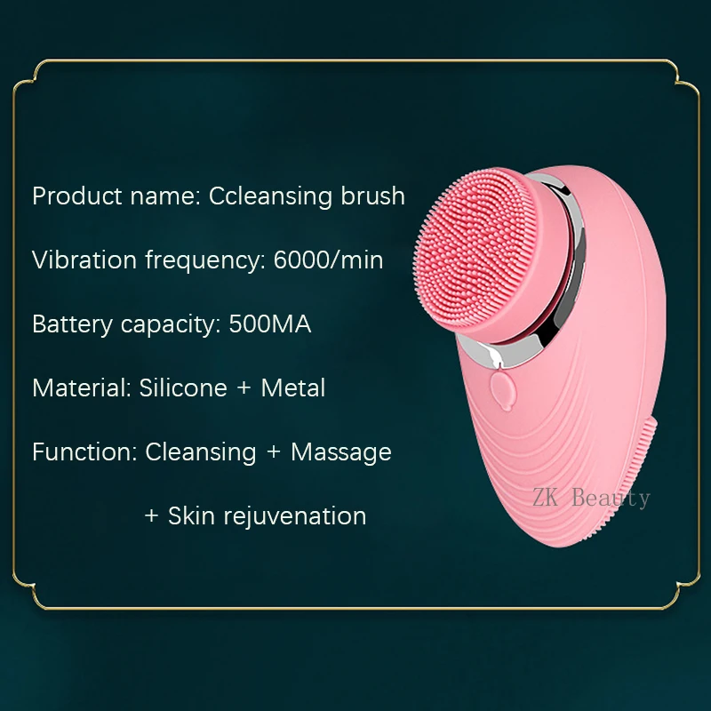 4 IN 1 Skin Care Device Waterproof Soft Silicone Facial Cleaning Brush Washing Massager Electric Face Cleaning Brush