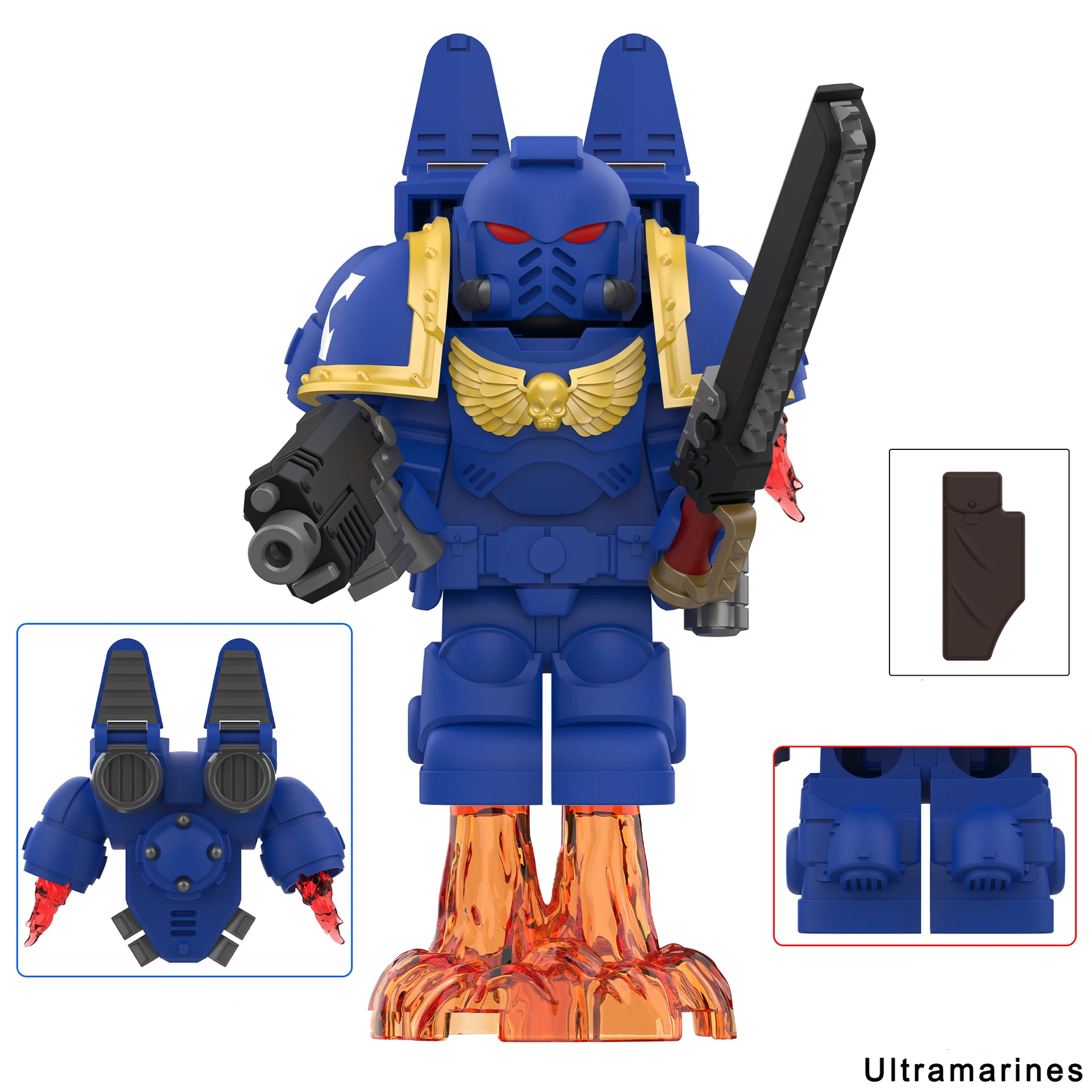 

Warhammer Ultramarines Blood Angels Space Wolves Raven Guard Figure Pripheral Building Blocks Model Collection Crafts Gift Toys