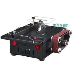 for 300W Table Saw Belt Sander 2 In 1 Machine Kit Variable Speed Circular Bench Saw 30mm Depth DIY Benchtop Sanding Cutting