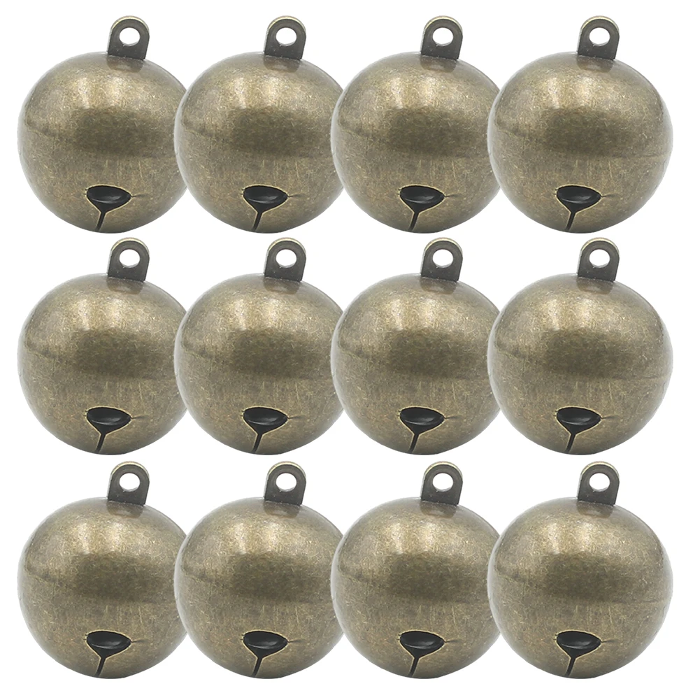 

12 PCS Bronze Metal Jingle Bells Loose Beads Festival And Party Decoration/Christmas Tree Decorations/DIY Crafts Accessories