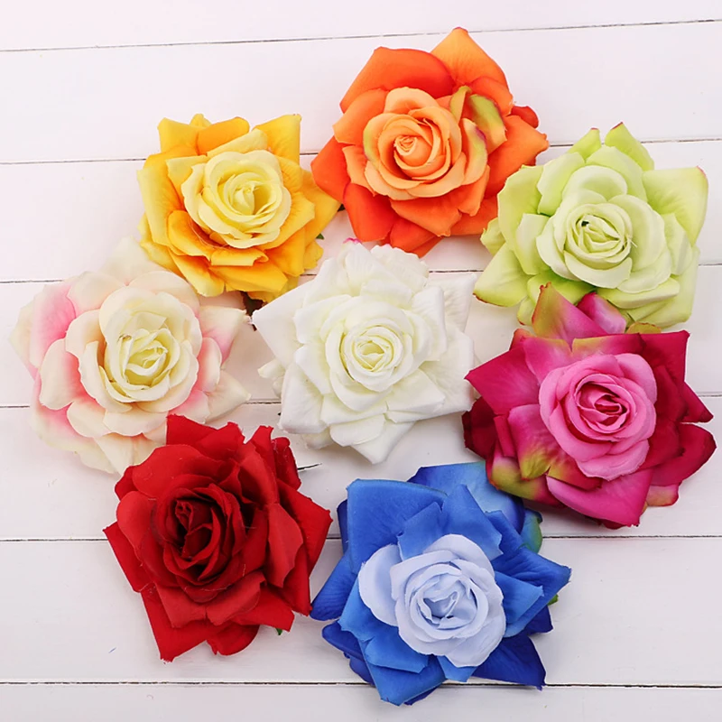 Bohemian Beautiful Artificial Flower Hair Clip Rose Flower Hairpins For Bridal Wedding Seaside Holiday Party Hairpin Headdress