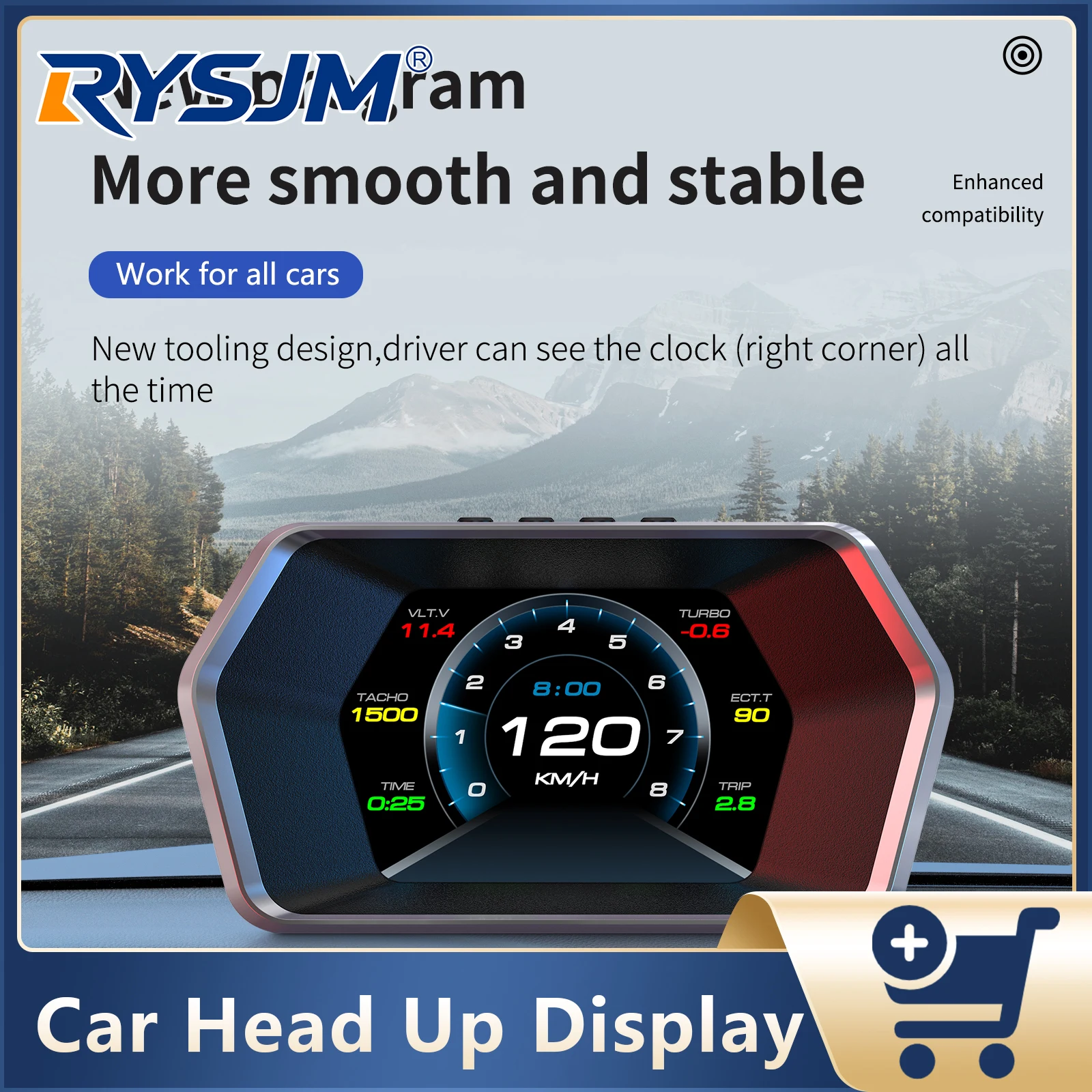 p17-obd-gps-車用スマートヘッドアップディスプレイ-自動速度計-電圧-水温-rpm-アラーム機能付き-ゲージ-自動車アクセサリー