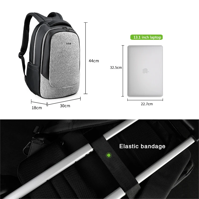 Lifetime Warranty Zipper Men Backpack Bag 15.6inch Laptop Backpack Cut-resistant Backpack Men Travel Bag Anti Theft Backpack Boy