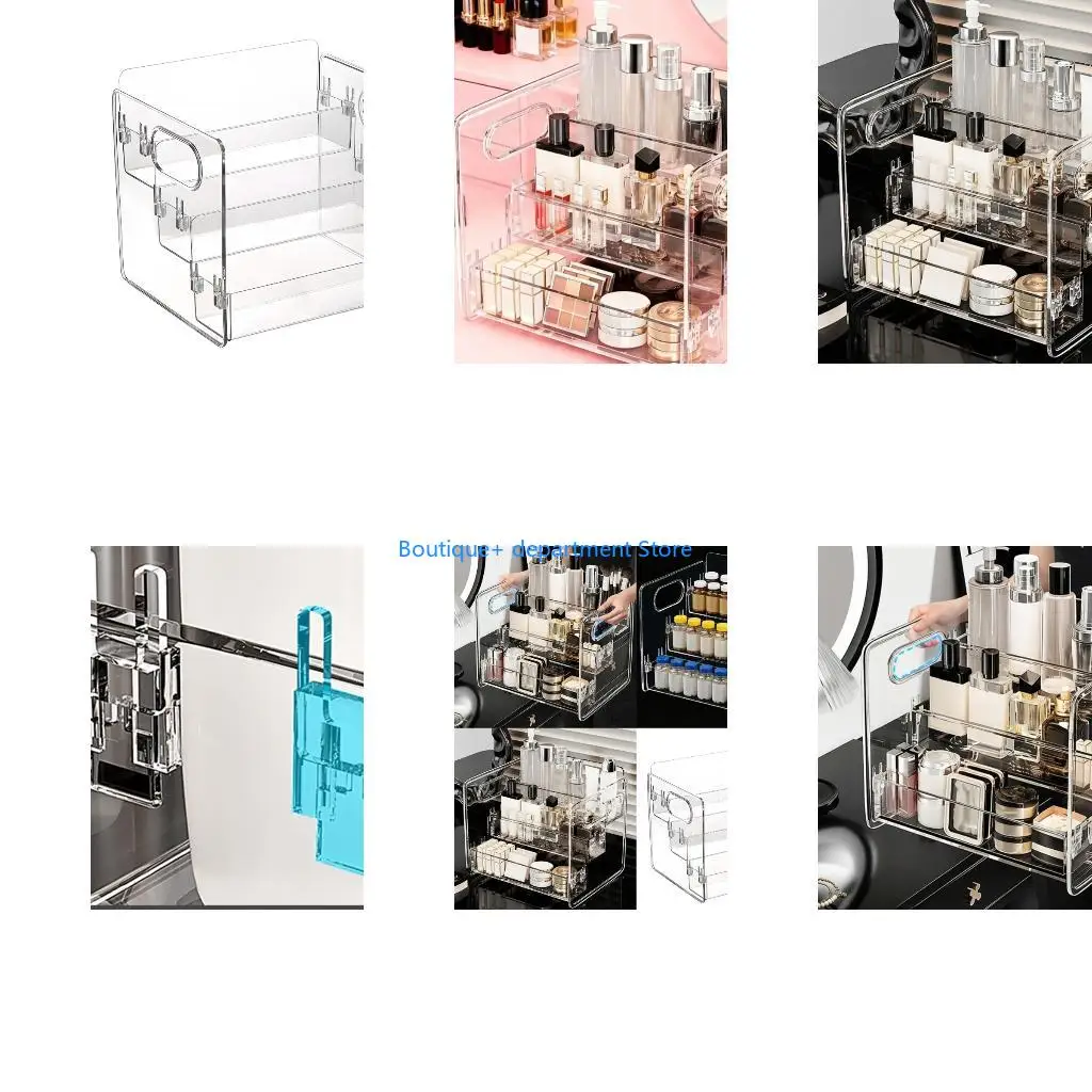 E1PD Convenient 3 Step Rotating Pills Box Tower Organizers Saves Countertop Space