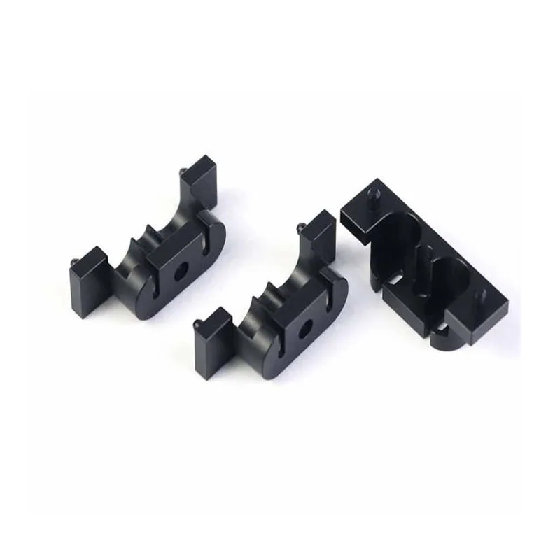 Custom CNC Service High-Tolerance Aluminum Part Custom Black Anodized Finish Removable Clamp
